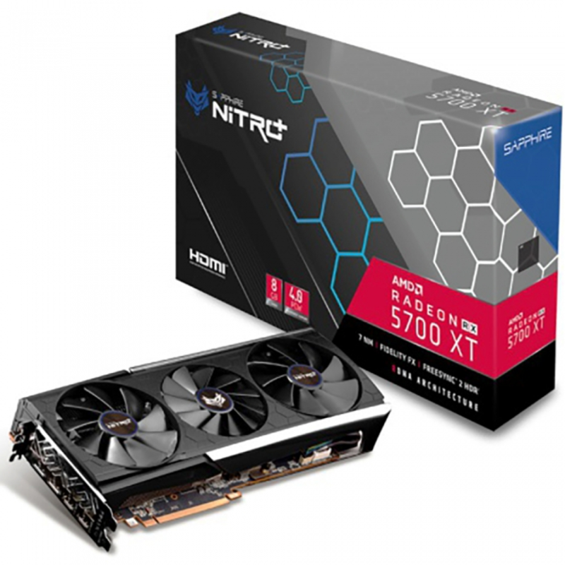 Видеокарта NITRO+ RADEON RX 5700 XT, 8G GDDR6 DUAL HDMI / DUAL DP OC (UEFI) FULL 11293-03-40G