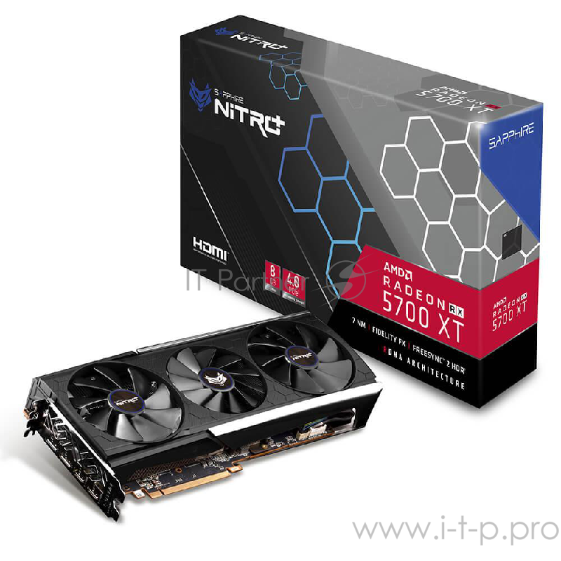 Видеокарта NITRO+ RADEON RX 5700 XT, 8G GDDR6 DUAL HDMI / DUAL DP OC (UEFI) FULL 11293-03-40G