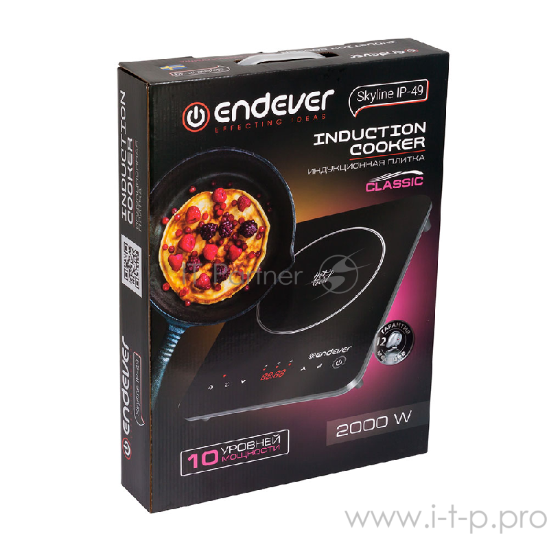 Плитка индукционная Endever Skyline IP-49, черный