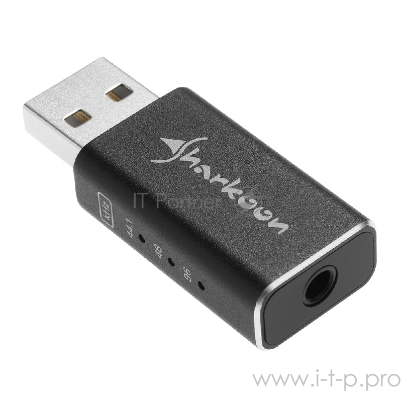 Sharkoon Gaming DAC Pro S переходник для наушников (Jack 3.5 мм -> USB, Hi-Res Audio)