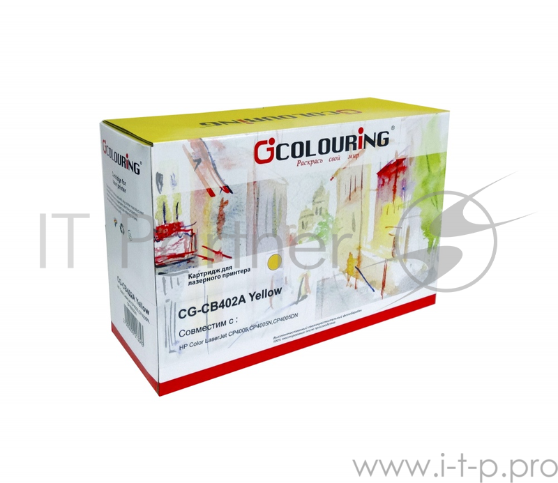 Картридж CG-CB402A для принтеров HP CLJ CP4005/CP4005DN/CP4005N Yellow 7500 копий Colouring