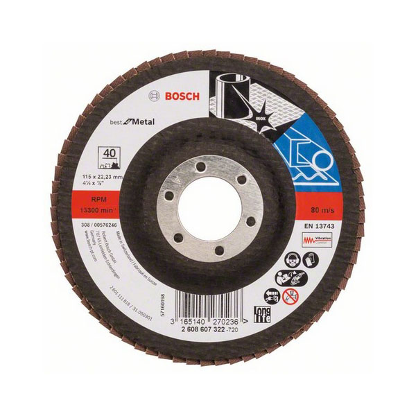 Bosch Bosch 2608607322 КРУГ ЛЕПЕСТК 115мм K40 Best for Metal