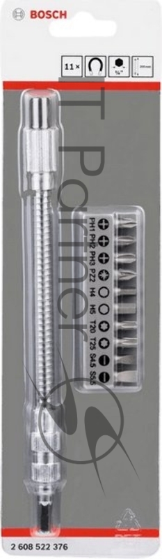 Bosch Гибкий удлинитель 200 mm + 10 бит 2608522376