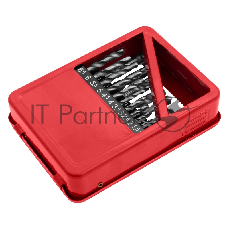 Набор сверл MATRIX 723887 по металлу 1-10мм hss 19шт метал. коробка цил. хвостовик