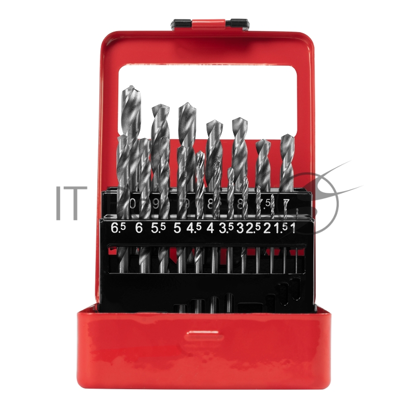 Набор сверл MATRIX 723887 по металлу 1-10мм hss 19шт метал. коробка цил. хвостовик