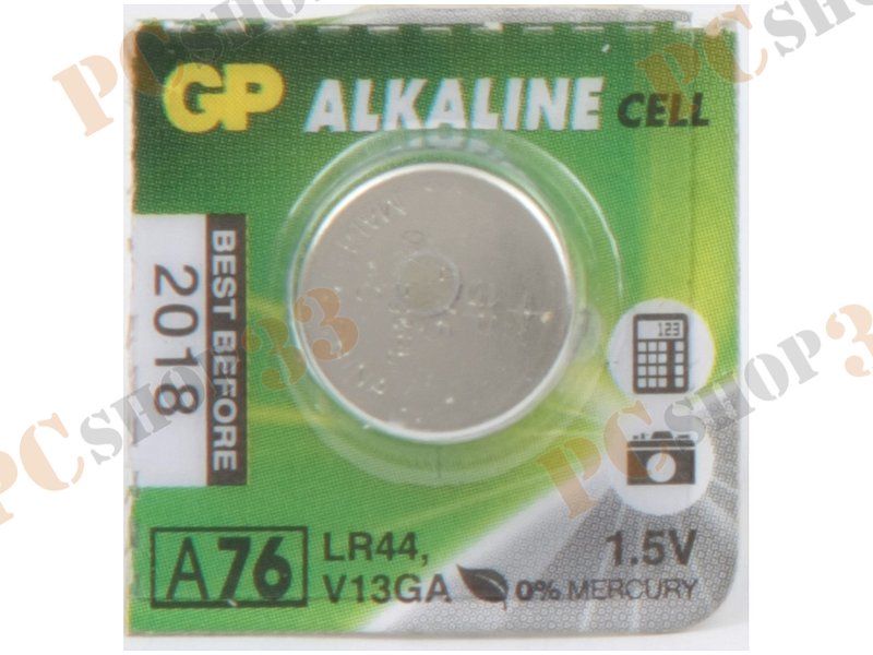 Батарейка GP Alkaline 1.5В LR44/AG13/LR1154 (1шт./уп.)