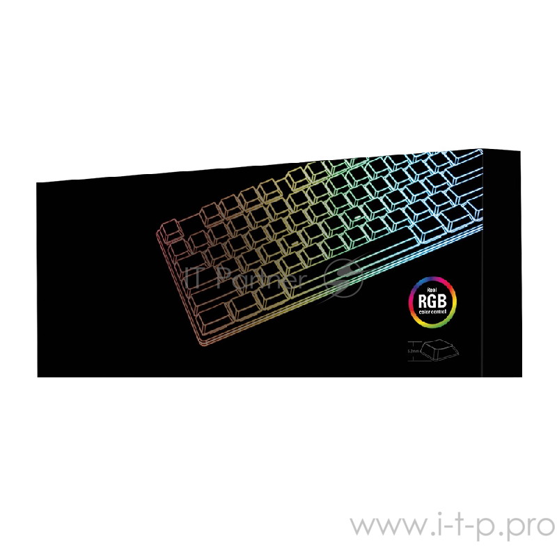 Sharkoon PureWriter TKL RGB Игровая клавиатура (slim, Kailh Blue switches, RGB подсветка, USB, без нампада)