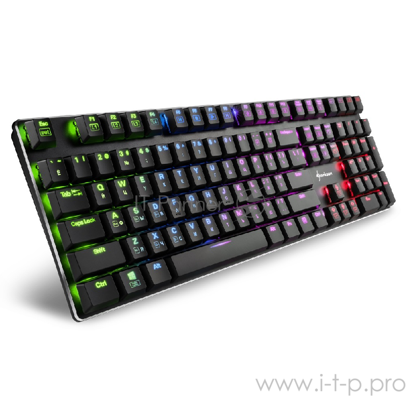 Sharkoon PureWriter RGB Игровая клавиатура (slim, Kailh Blue switches, RGB подсветка, USB)
