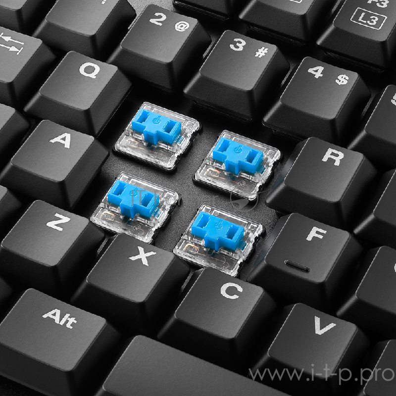 Sharkoon PureWriter RGB Игровая клавиатура (slim, Kailh Blue switches, RGB подсветка, USB)