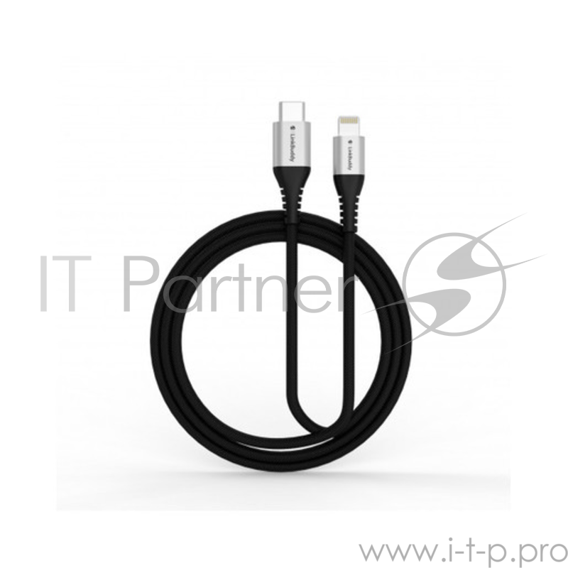 Кабель SwitchEasy Link Buddy Lightning to Type-C. Длина 1.5 м. Цвет серебряный.