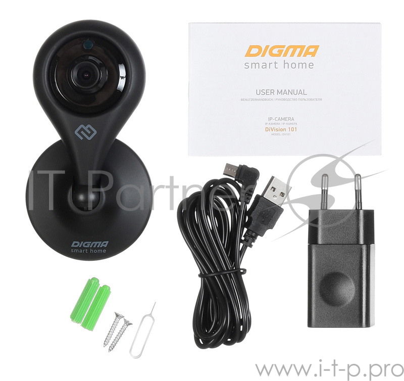 Видеокамера IP Digma DiVision 101 2.8-2.8мм цветная корп.:белый/белый