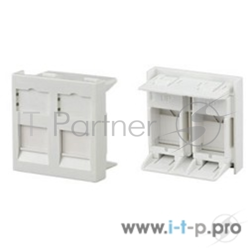 Монтажное оборудование Hyperline SIP2-2K-M45-45 Вставка 45x45 ( Mosaic) для 2х модулей формата Keystone Jack