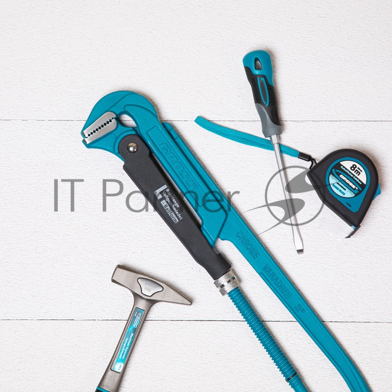 GROSS Ключ трубный рычажный, №4, 3, цельнокованый, CrV, тип - L// GROSS 15606