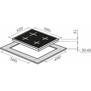 Варочная комбинированная панель MAUNFELD EEHS.64.5ES/KG