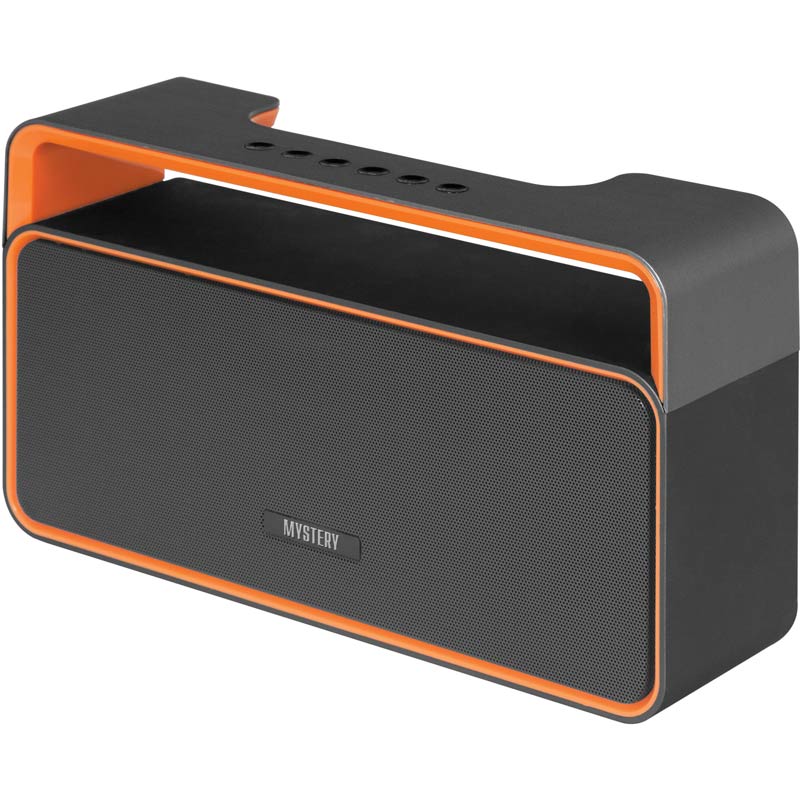 Аудиомагнитола Mystery MBA-613UB серый/оранжевый 10Вт/MP3/FM(dig)/USB/BT/microSD