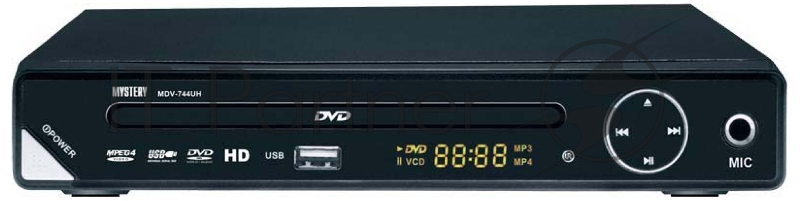 Плеер DVD Mystery MDV-744UH черный ПДУ