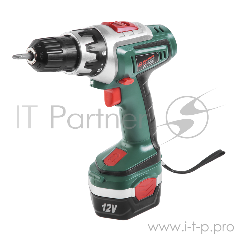 Дрель, Шуруповерт Hammer Flex ACD122 101-017 Аккумуляторная дрель 34836 {12.0В 2x1.2Ач 10мм 0-400/0-1200об/мин 15Нм, в кейсе}