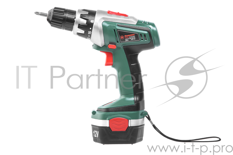 Дрель, Шуруповерт Hammer Flex ACD122 101-017 Аккумуляторная дрель 34836 {12.0В 2x1.2Ач 10мм 0-400/0-1200об/мин 15Нм, в кейсе}