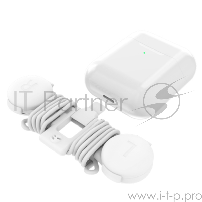 Амбюшуры с футляром и ремешком на шею SwitchEasy AirBuddy для AirPods. Материал футляра пластмасса, материал ремешка силикон. Цвет белый.
