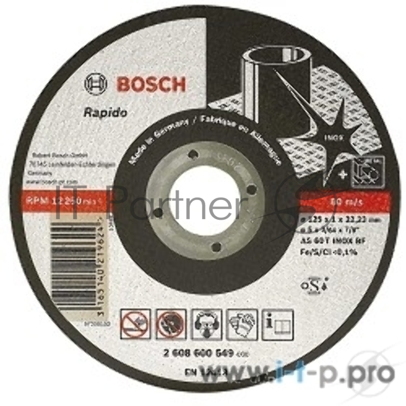 Bosch BOSCH 2608600549 ОТРЕЗНОЙ КРУГ INOX 125Х1 ММ