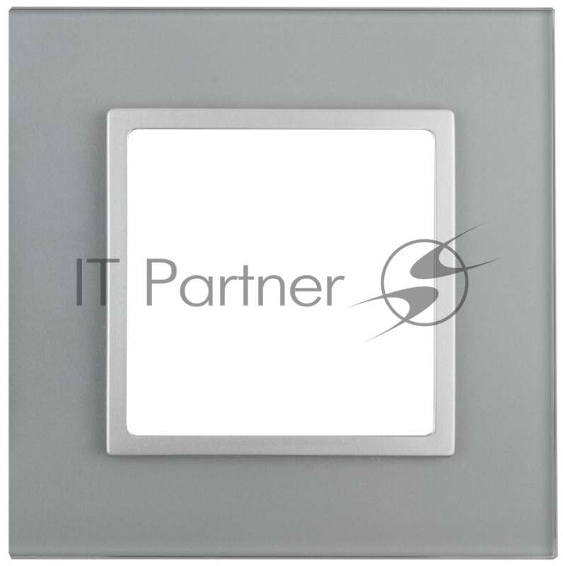 ЭРА 14-5101-03 Рамка на 1 пост, стекло, Elegance, алюминий+алюм Б0034472