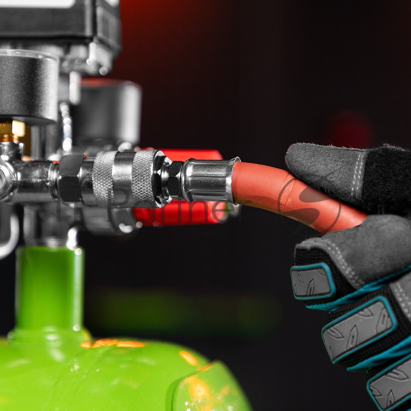 STELS Шланг пневматический резиновый, 10x16мм, 24 бар, армированный, быстросъем , 10м// STELS 57021