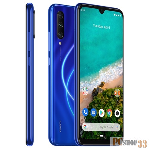 Смартфон Xiaomi Mi A3 64Gb 4Gb белый моноблок 3G 4G 2Sim 6.088 720x1560 Android One 48Mpix 802.11 a/b/g/n/ac GPS GSM900/1800 GSM1900 MP3 FM A-GPS mic