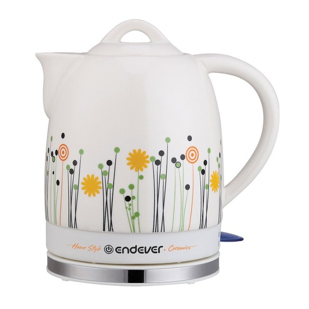Чайник Endever Skyline KR-430 C белый с рисунком