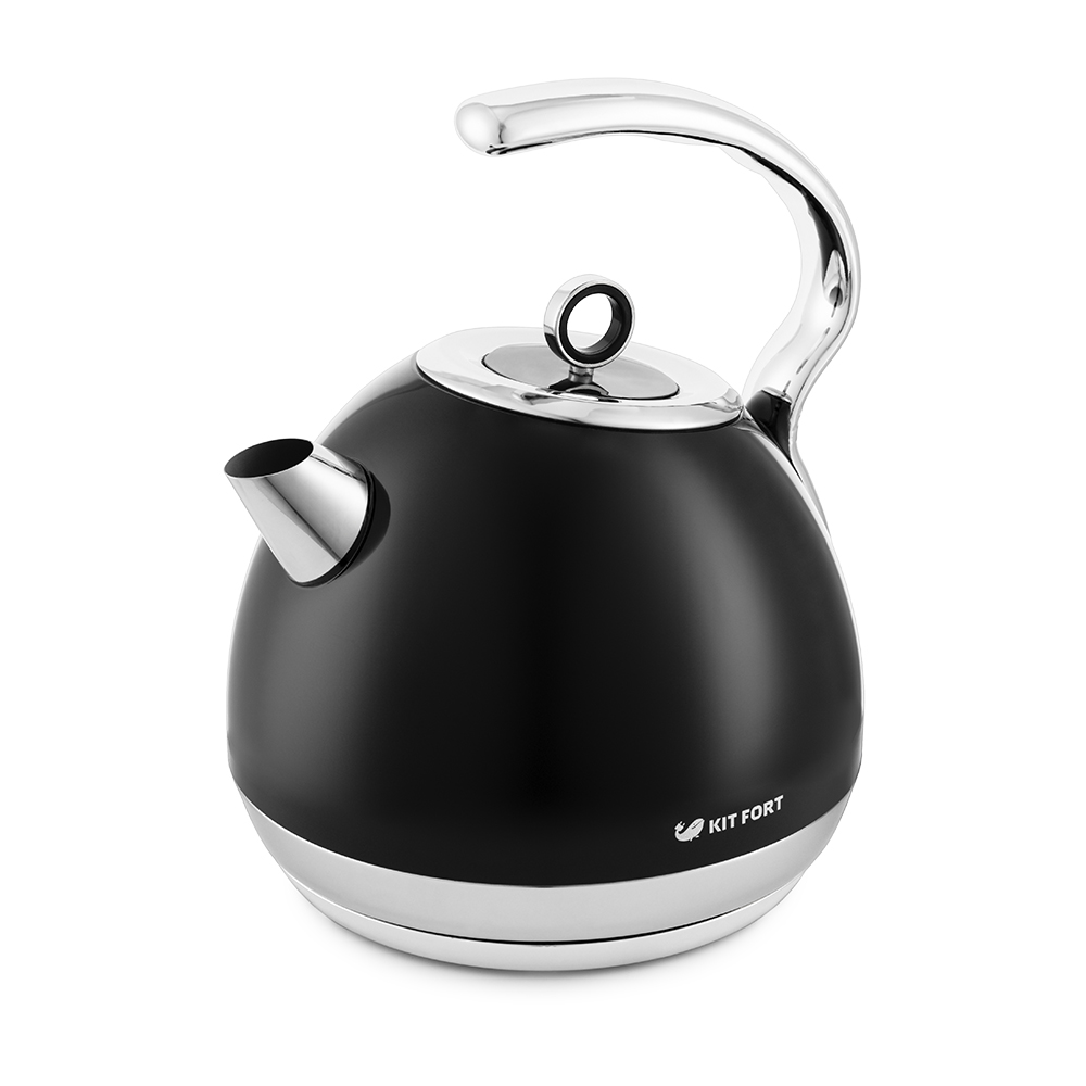 Чайник электрический Kitfort KT-665-1 1.8л. 1800Вт черный (корпус: нержавеющая сталь)