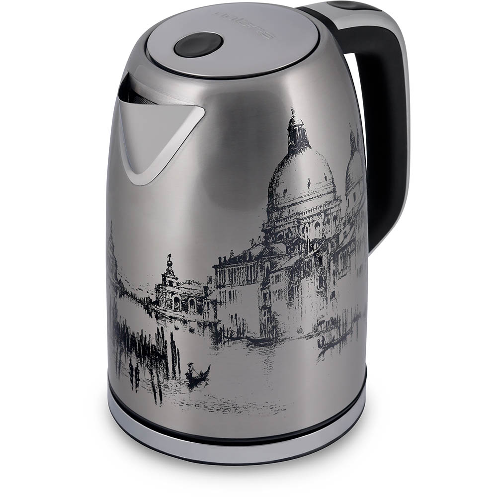 Чайник электрический Polaris PWK 1763CA Italy 1.7л. 2200Вт нержавеющая сталь/рисунок (корпус: нержавеющая сталь)