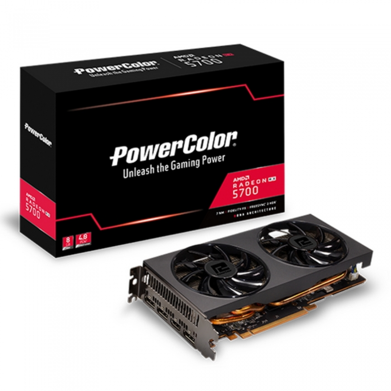 Видеокарта PowerColor PCI-E 4.0 AXRX 5700 8GBD6-3DH/OC AMD Radeon RX 5700 8192Mb 256bit GDDR6 1515/14000/HDMIx1/DPx3/HDCP Ret