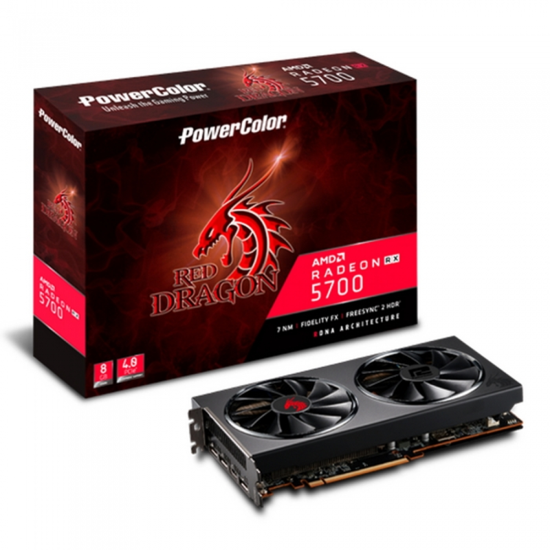 Видеокарта PowerColor PCI-E 4.0 AXRX 5700 8GBD6-3DHR/OC AMD Radeon RX 5700 8192Mb 256bit GDDR6 1565/14000/HDMIx1/DPx3/HDCP Ret