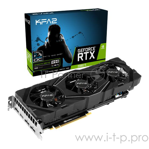 Видеокарта PCIE16 RTX2080TI 11GB RTX 2080TI EX BLACK 11G KFA2