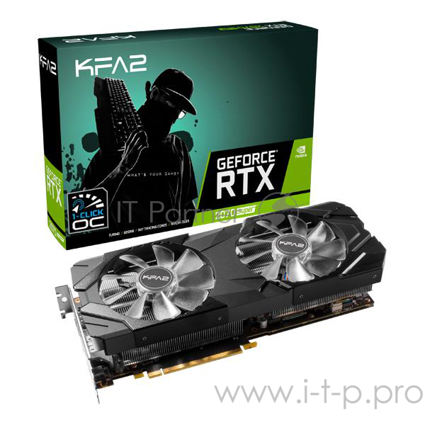 Видеокарта PCIE16 RTX2070 SUPER 8GB 2070 SUPER EX BLACK 8G KFA2