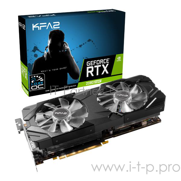 Видеокарта PCIE16 RTX2080 SUPER 8GB 2080 SUPER EX BLACK 8G KFA2