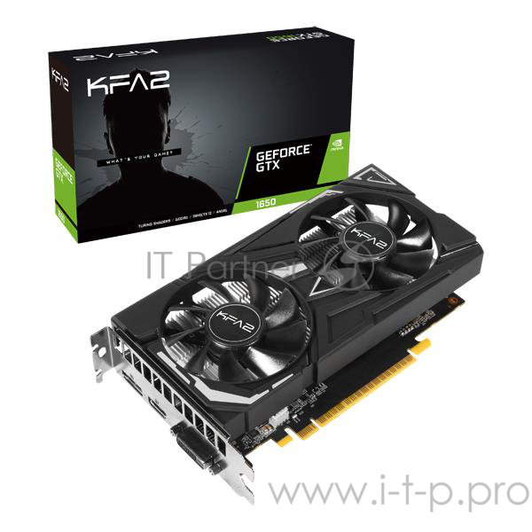 Видеокарта PCIE16 GTX1650 4GB GDDR5 GTX 1650 EX BLACK 4G KFA2