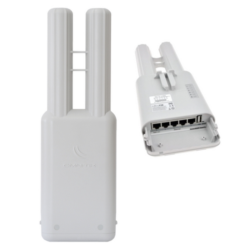 Сетевое оборудование MikroTik RBOmniTikUPA-5HnD OmniTIK 5 PoE RouterBOARD OmniTik UPA-5HnD with power supply and case