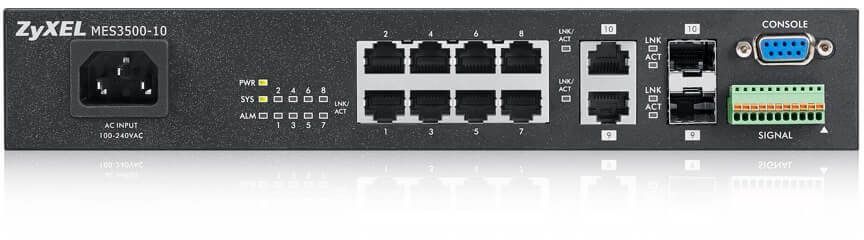 Сетевое оборудование ZYXEL MES3500-10-EU01V1F Коммутатор управляемый 8x10/100BASE-TX 2x10/100/1000BASE-T/Mini GBIC (SFP)