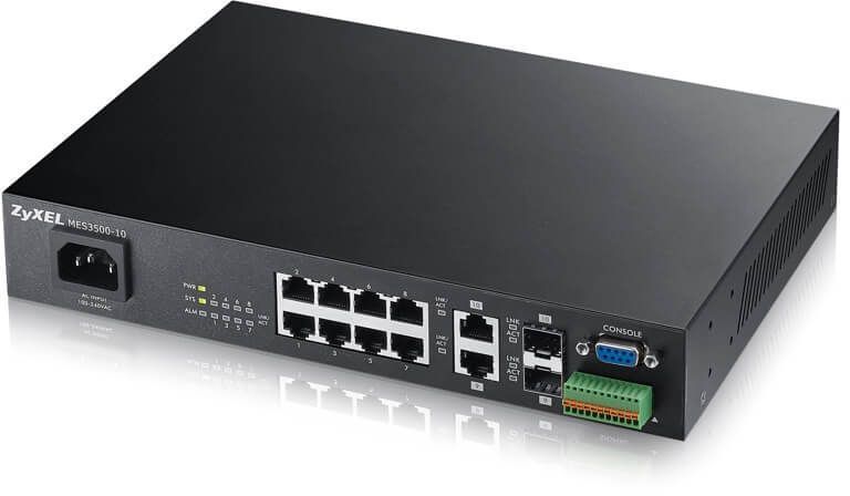 Сетевое оборудование ZYXEL MES3500-10-EU01V1F Коммутатор управляемый 8x10/100BASE-TX 2x10/100/1000BASE-T/Mini GBIC (SFP)
