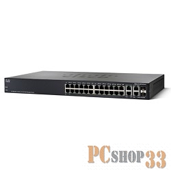 Сетевое оборудование Cisco SB SF300-24PP-K9-EU Коммутатор 24-портовый SF300-24PP 24-port 10/100 PoE+ Managed Switch w/Gig Uplinks