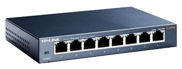 Сетевое оборудование TP-Link TL-SG108 8-port Desktop Gigabit Switch, 8 10/100/1000M RJ45 ports,metal case SMB