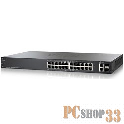 Сетевое оборудование Cisco SB SLM224PT-EU SF 200-24P 24-портовый коммутатор, 12 PoE портов, SF 200-24P, 24x10/100, 2xCombo SFP/PoE, 12xPoE 100Вт, WebView