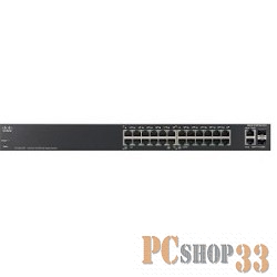 Сетевое оборудование Cisco SB SLM224PT-EU SF 200-24P 24-портовый коммутатор, 12 PoE портов, SF 200-24P, 24x10/100, 2xCombo SFP/PoE, 12xPoE 100Вт, WebView