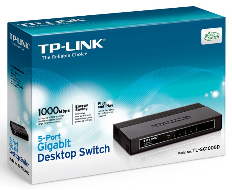 Сетевое оборудование TP-Link TL-SG1005D 5-портовый гигабитный настольный коммутатор