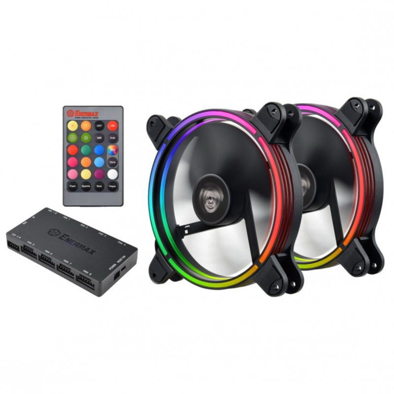 Система охлаждения для корпуса UCTBRGB14-BP2 Enermax T.B. RGB 2x140 мм комплект из 2 шт