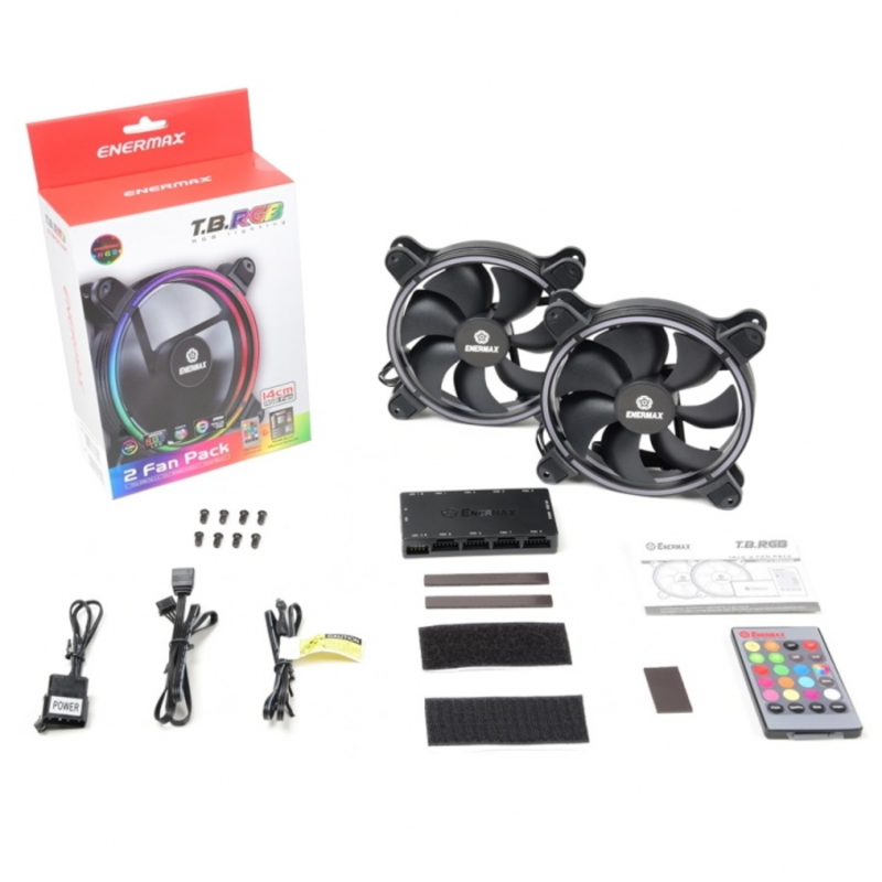 Система охлаждения для корпуса UCTBRGB14-BP2 Enermax T.B. RGB 2x140 мм комплект из 2 шт