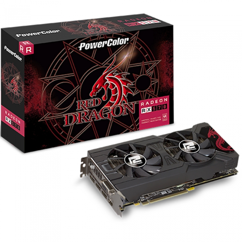 Видеокарта Powercolor AXRX 570 8GBD5-3DHD/OC RTL {20} (70525)