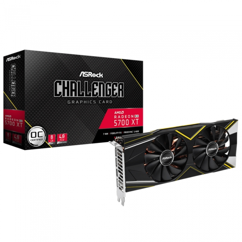 Видеокарта PCIE16 RX 5700 XT 8GB RX5700XT CLD 8GO ASROCK