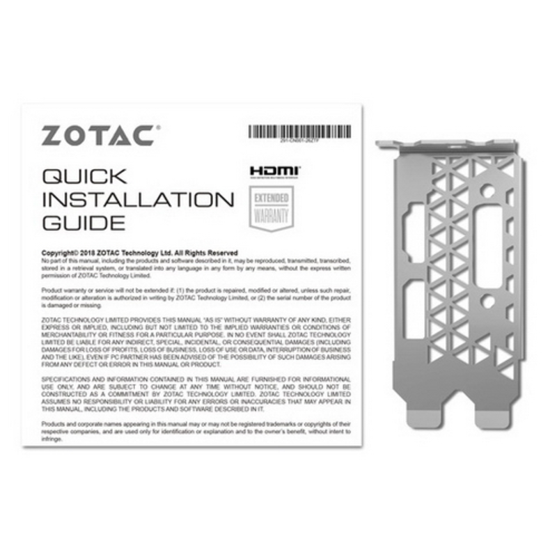 Видеокарта Zotac GTX1650 LP 4GB ZT-T16500H-10L RTL {20}