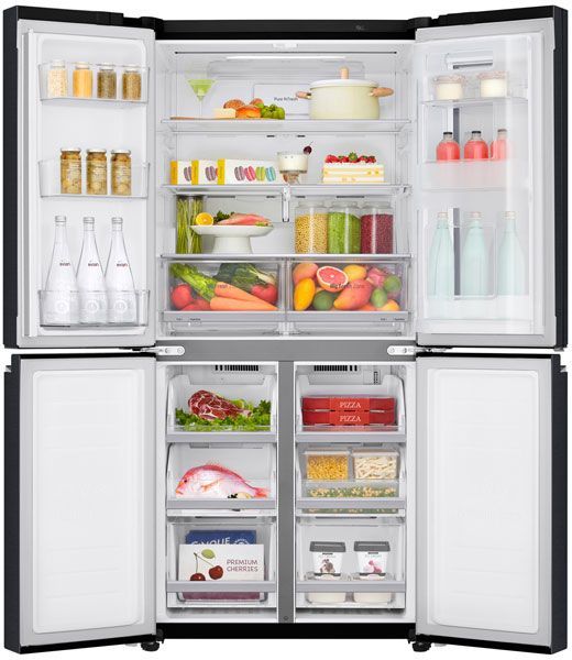 Холодильник LG GC-Q22FTBKL, French Door 1.8 м:- Door Cooling+ Технология InstaView Door-in-Door-Линейный инверторный компрессор-Фильтр Hygiene Fresh-Wi-Fi-Черный